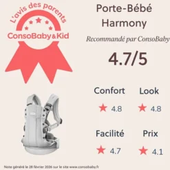 BabyBjörn Porte-bébé Harmony 3D Mesh - Argent
