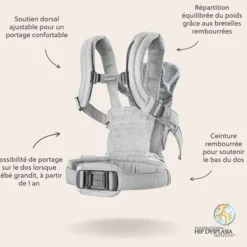 BabyBjörn Porte-bébé Harmony 3D Mesh - Argent