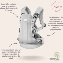 BabyBjörn Porte-bébé Harmony 3D Mesh - Argent