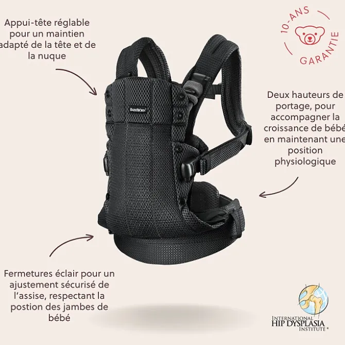 BabyBjörn Porte-bébé Harmony 3D Mesh - Noir