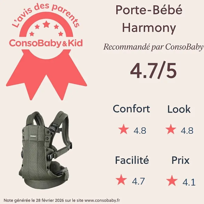 BabyBjörn Porte-bébé Harmony 3D Mesh - Vert Foncé