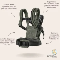 BabyBjörn Porte-bébé Harmony 3D Mesh - Vert Foncé