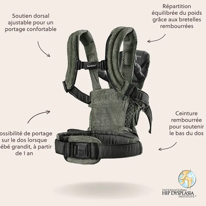 BabyBjörn Porte-bébé Harmony 3D Mesh - Vert Foncé