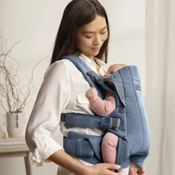 BabyBjörn Porte-bébé Harmony Tissé Chiné - Bleu