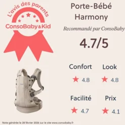 BabyBjörn Porte-bébé Harmony Tissé Chiné - Beige Clair