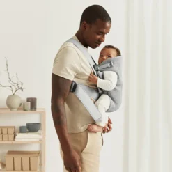 BabyBjörn Porte-bébé Mini 3D Jersey - Gris Clair