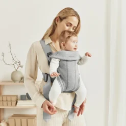 BabyBjörn Porte-bébé Mini 3D Jersey - Gris Clair