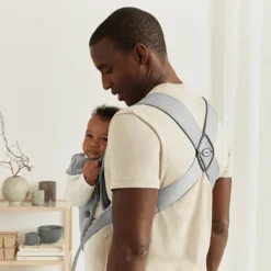 BabyBjörn Porte-bébé Mini 3D Jersey - Gris Clair