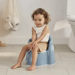 BabyBjörn Pot Fauteuil - Bleu Profond et Blanc