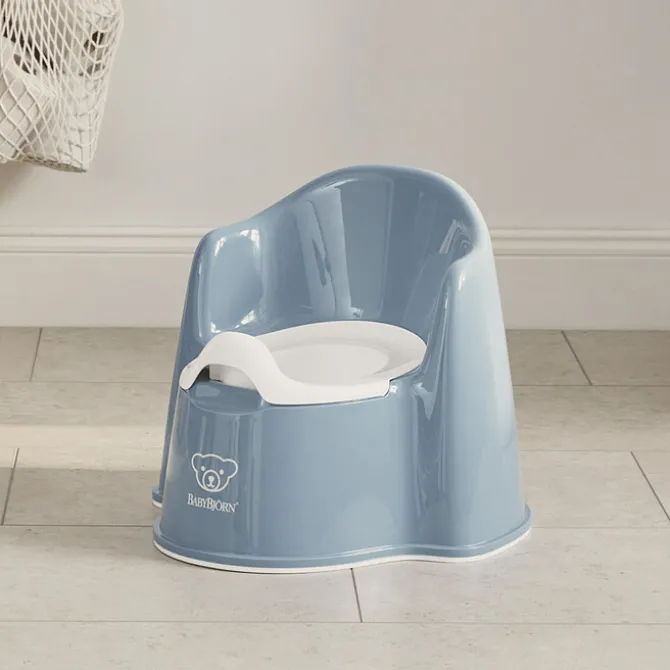BabyBjörn Pot Fauteuil - Bleu Profond et Blanc