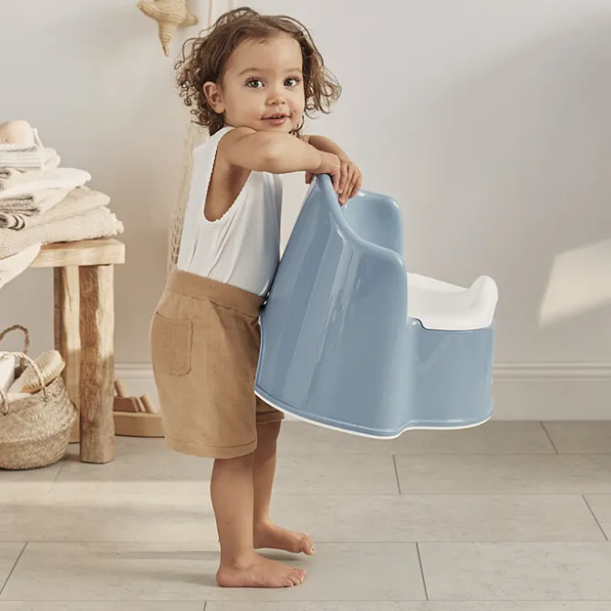 BabyBjörn Pot Fauteuil - Bleu Profond et Blanc