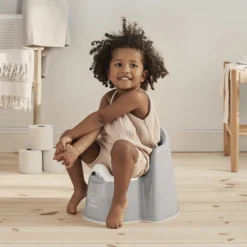 BabyBjörn Pot Fauteuil - Gris et Blanc
