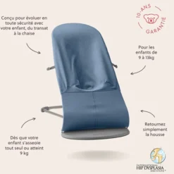 BabyBjörn Transat Bliss Tissé Chiné - Bleu