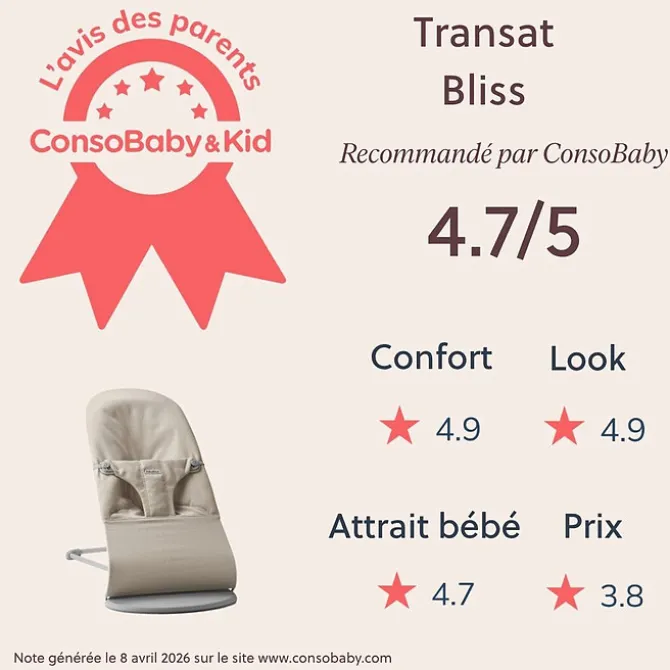 BabyBjörn Transat Bliss Tissé Chiné - Beige Clair