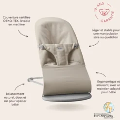 BabyBjörn Transat Bliss Tissé Chiné - Beige Clair