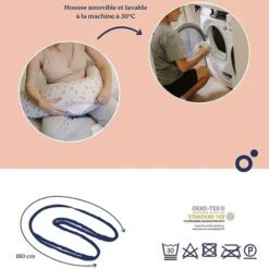 Babymoov Coussin de Maternité Doomoo - Buddy Peaches