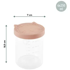 Babymoov Lot de 6 ISY BOWLS en Verre 250 ml - Multicolore