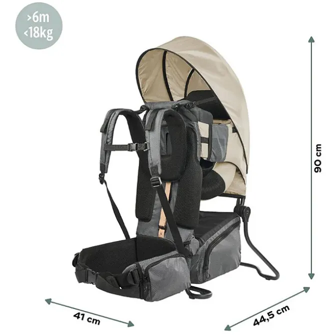 Babymoov Porte-bébé de Randonnée Moov & Hike + Housse de Pluie - Dune