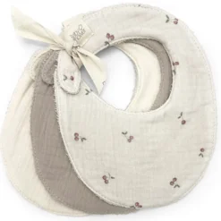 Babyshower Lot de 3 Bavoirs - Cherries