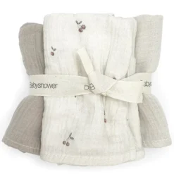 Babyshower Lot de 3 Mini Langes - Cherries