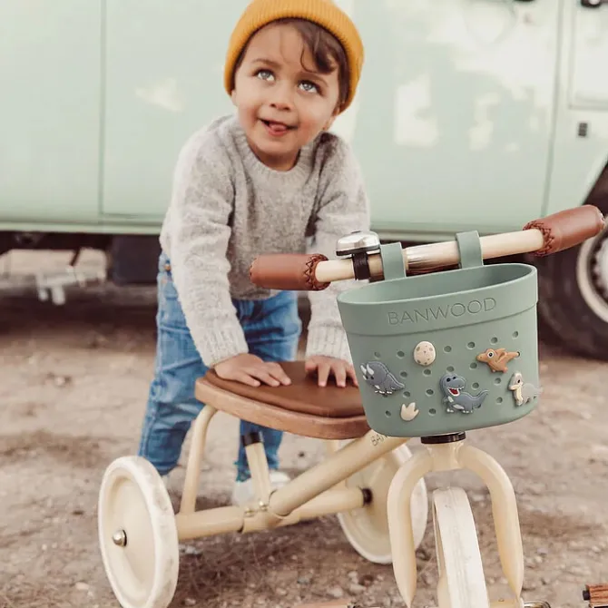 Banwood Panier Pin & Ride pour Vélo ou Trottinette - Olive