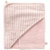 BB&Co Cape de Bain et Gant - Rayé Vieux Rose