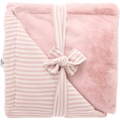 BB&Co Couverture Luxe - Rayé Vieux Rose