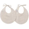 BB&Co Lot de 2 Bavoirs Naissance - Rayé Galet