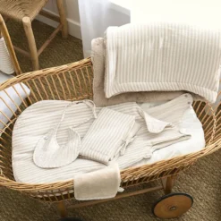 BB&Co Lot de 2 Bavoirs Naissance - Rayé Galet
