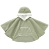 BB&Co Poncho de Voyage Vert Sauge Sherpa Blanc - 1/2 Ans
