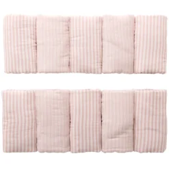 BB&Co Tour de Lit Modulable et Respirant - Rayé Vieux Rose