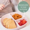 b.box for kids Assiette Compartimentée à Ventouse et Couvercle - Ocean