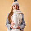 b.box for kids Gourde Isotherme avec Paille Flip Top White Out - 1 l