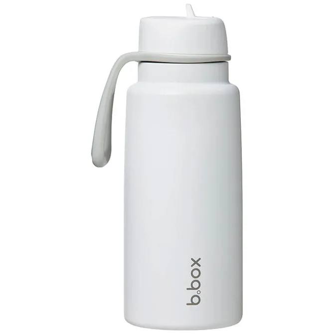 b.box for kids Gourde Isotherme avec Paille Flip Top White Out - 1 l