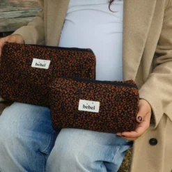 BEBEL Mini Trousse de Toilette - Léopard Noir