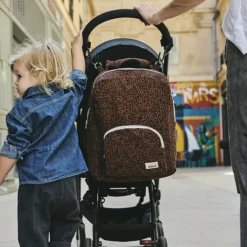 BEBEL Sac à Dos à Langer - Léopard Noir