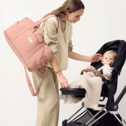 BEBEL Sac à Langer Effet Lin 24/48H - Terracotta