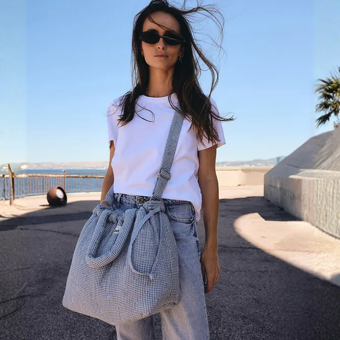 BEBEL Sac à Langer Trendy - Vichy Bleu