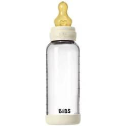 Bibs Biberon en Verre Ivory tétine caoutchouc naturel - 240 ml