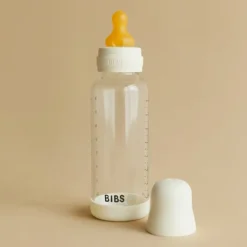 Bibs Biberon en Verre Ivory tétine caoutchouc naturel - 240 ml