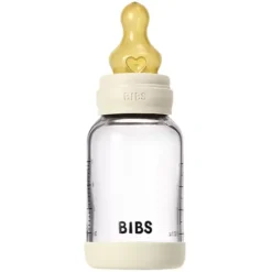Bibs Biberon en Verre Ivory - tétine caoutchouc naturel - 120 ml