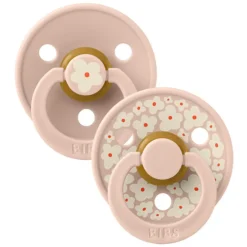 Bibs Lot de 2 Sucettes Rondes Bibs Studio Jasmine Blush Mix - 0/6 Mois