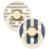 Bibs Lot de 2 Sucettes Rondes Bibs Studio Pin Steel Blue - 0/6 Mois