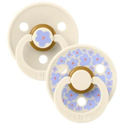 Bibs Lot de 2 Sucettes Rondes Bibs Studio Jasmine Ivory Mix - 0/6 Mois