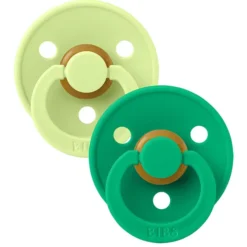 Bibs Lot de 2 Sucettes Rondes Colour Matcha & Cactus - 6/18 Mois