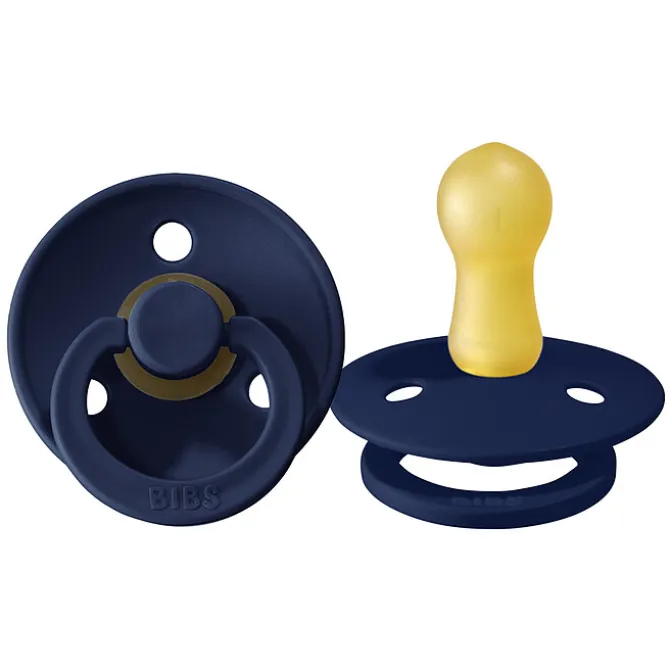 Bibs Lot de 2 Sucettes Rondes Colour Deepspace & Petrol - 6/18 Mois