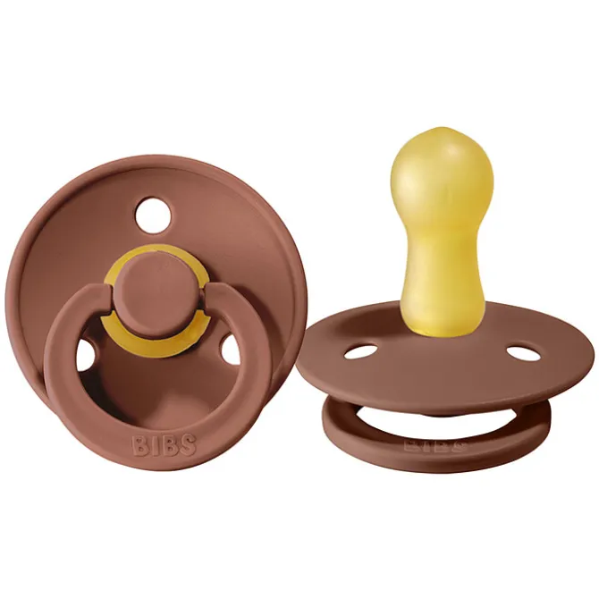 Bibs Lot de 2 Sucettes Rondes Colour Woodchuck & Blush - 6/18 Mois