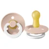Bibs Lot de 2 Sucettes Rondes Night Colour Blush & Vanilla - 6/18 Mois