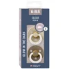 Bibs Lot de 2 Sucettes Rondes Night Colour Dark Oak & Vanilla - 0/6 Mois