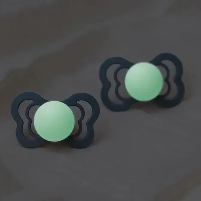 Bibs Lot de 2 Sucettes Symétriques Suprême Glow Sage & Cloud - 0/6 Mois